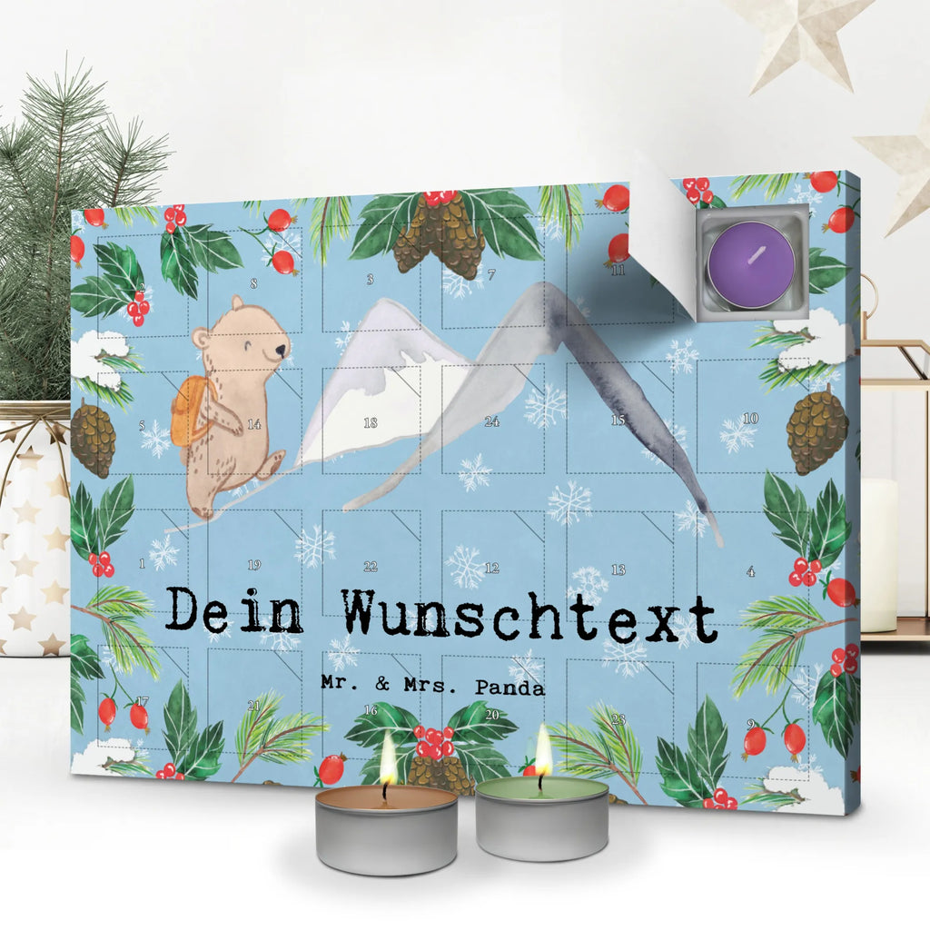 Personalisierter Duftkerzen Adventskalender Bär Bergsteigen Personalisierter Duftkerzen Adventskalender, Geschenk, Schenken, Sport, Sportart, Hobby, Danke, Dankeschön, Auszeichnung, Gewinn, Sportler, Bergsteigen, Bergsport, Alpinismus, Trekking, Alpinwandern, Wandern