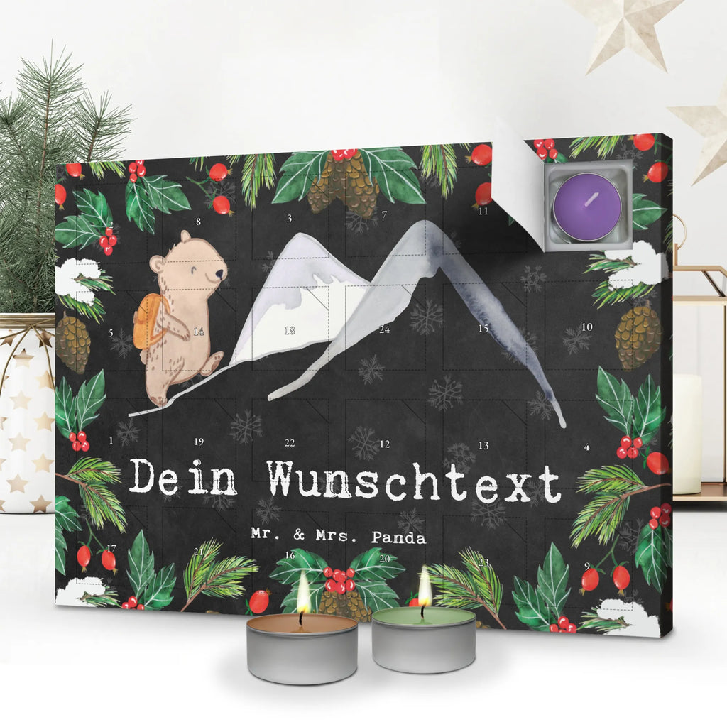 Personalisierter Duftkerzen Adventskalender Bär Bergsteigen Personalisierter Duftkerzen Adventskalender, Geschenk, Schenken, Sport, Sportart, Hobby, Danke, Dankeschön, Auszeichnung, Gewinn, Sportler, Bergsteigen, Bergsport, Alpinismus, Trekking, Alpinwandern, Wandern