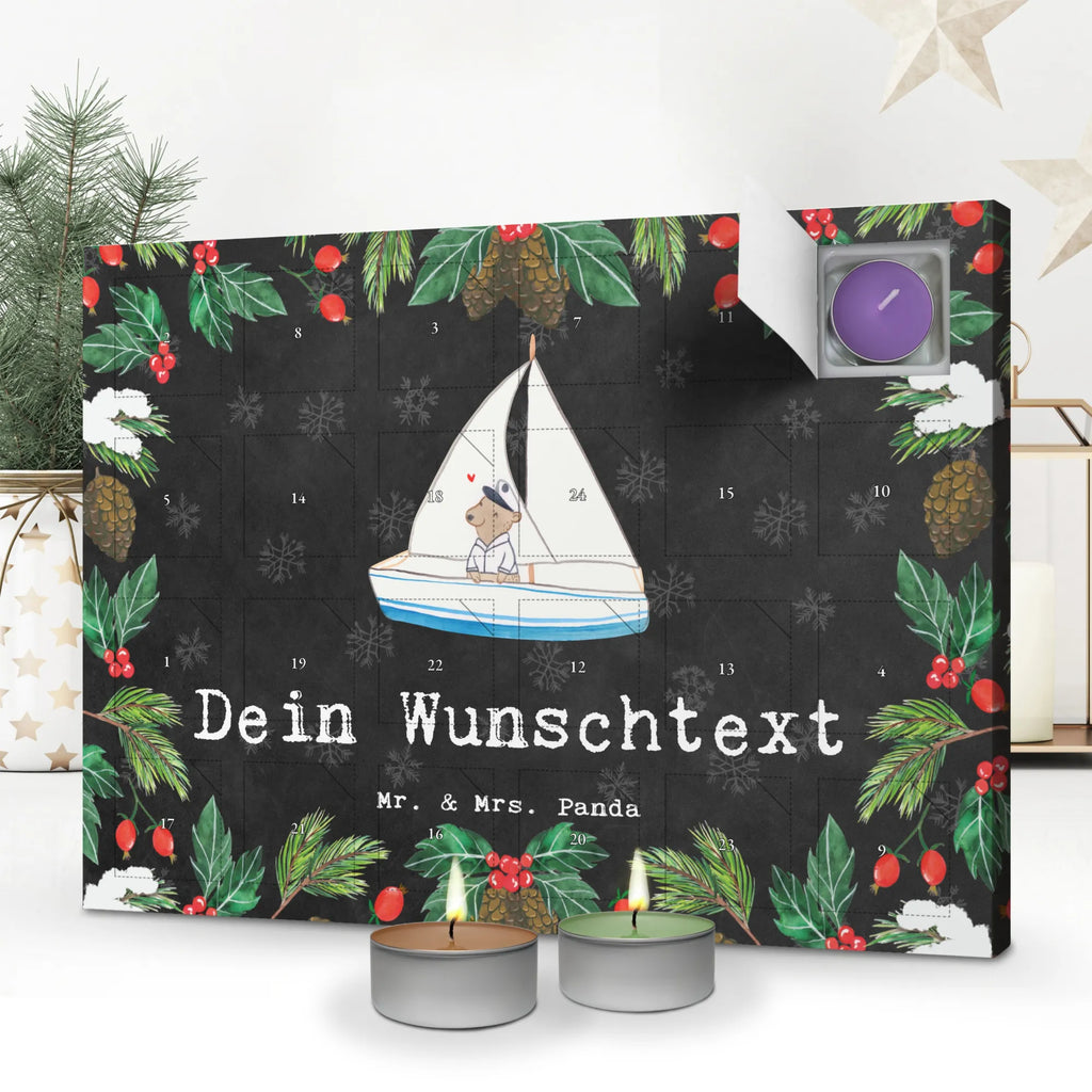 Personalisierter Duftkerzen Adventskalender Bär Segeln Personalisierter Duftkerzen Adventskalender, Geschenk, Schenken, Sport, Sportart, Hobby, Danke, Dankeschön, Auszeichnung, Gewinn, Sportler, Segelboot, Segeln, Segeltörn, Yachtclub, Segelschule