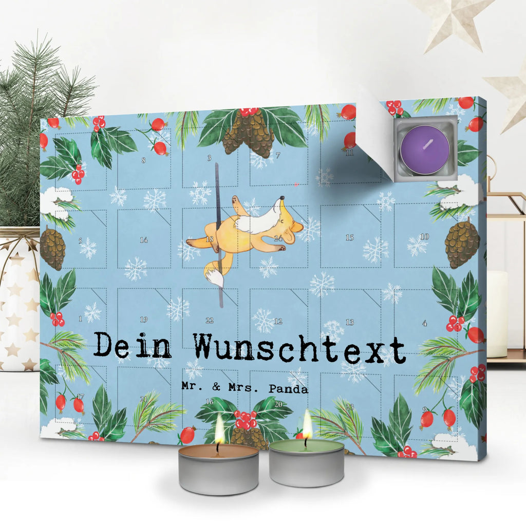 Personalisierter Duftkerzen Adventskalender Fuchs Poledance Personalisierter Duftkerzen Adventskalender, Geschenk, Schenken, Sport, Sportart, Hobby, Danke, Dankeschön, Auszeichnung, Gewinn, Sportler, Tanz, Tanzen, Pole Dance