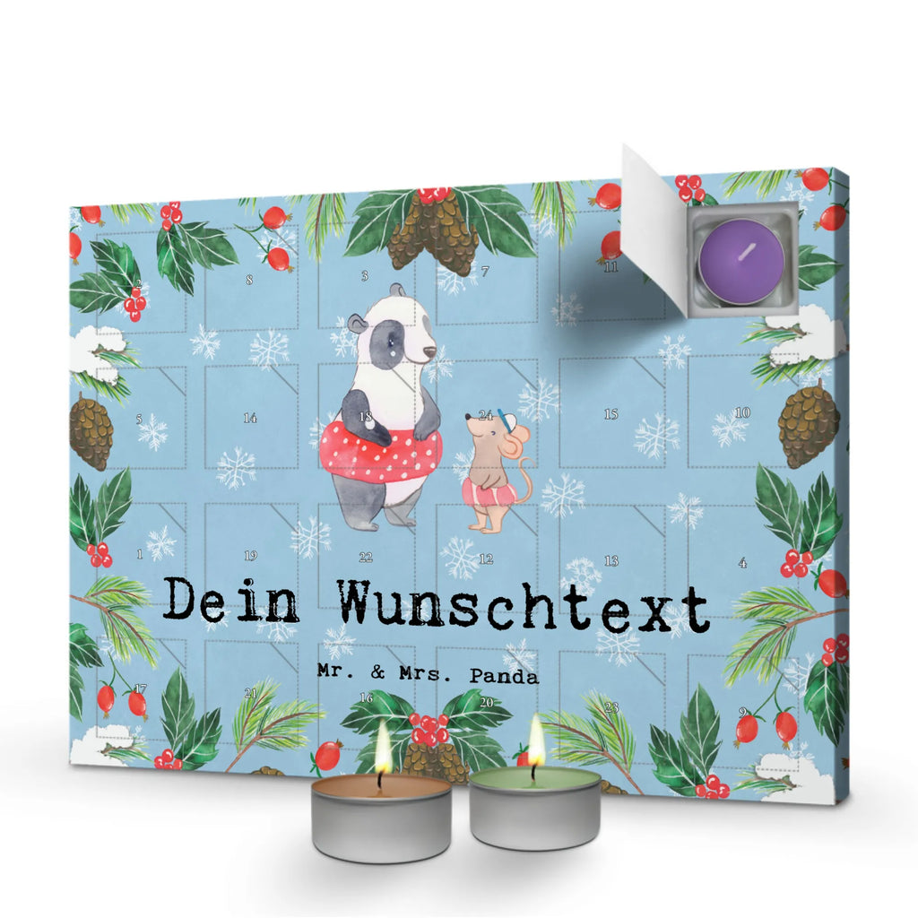 Personalisierter Duftkerzen Adventskalender Otter Schwimmen Personalisierter Duftkerzen Adventskalender, Geschenk, Schenken, Sport, Sportart, Hobby, Danke, Dankeschön, Auszeichnung, Gewinn, Sportler, Schwimmen, Wassersport, Schwimmkurs