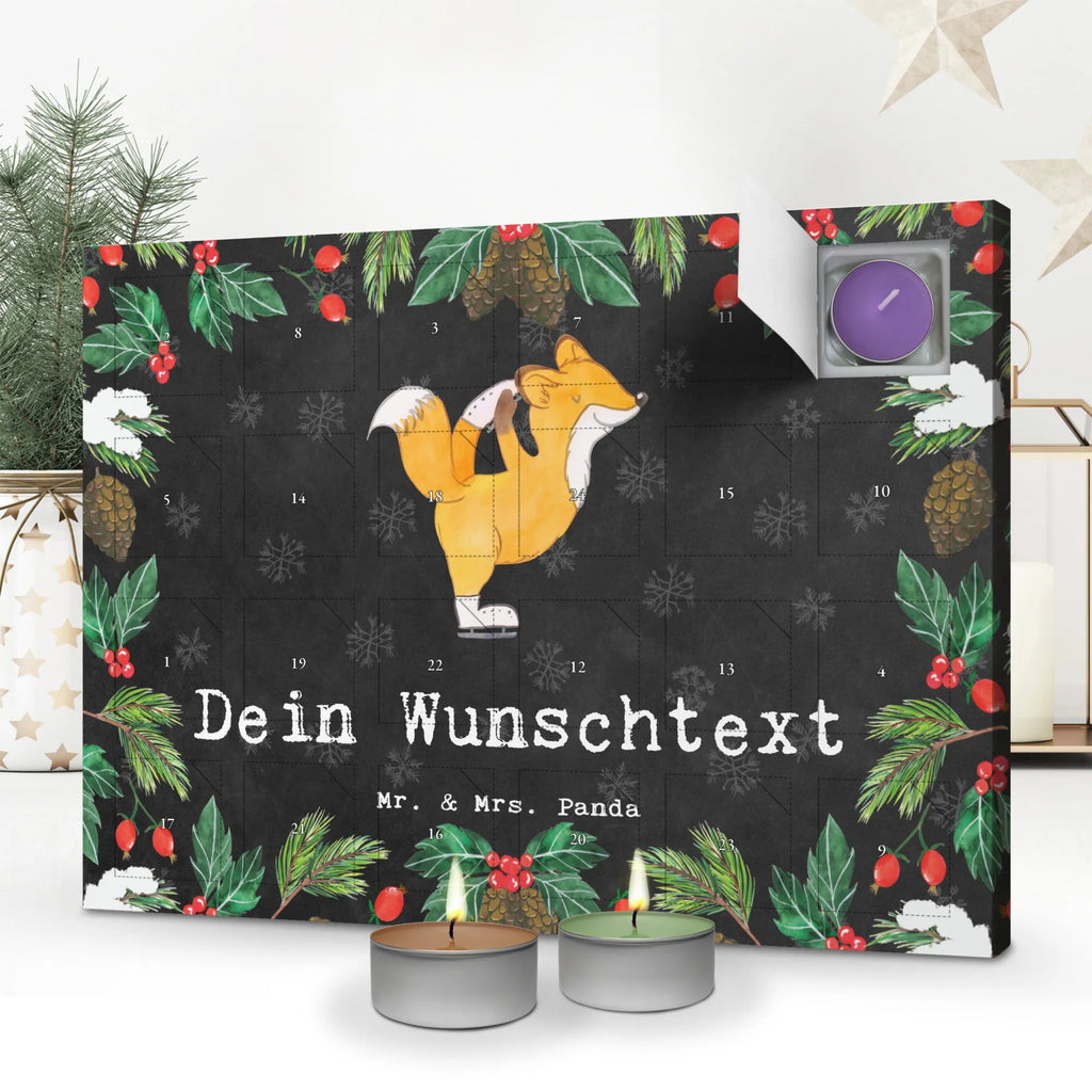 Personalisierter Duftkerzen Adventskalender Fuchs Eiskunstläufer Personalisierter Duftkerzen Adventskalender, Geschenk, Schenken, Sport, Sportart, Hobby, Danke, Dankeschön, Auszeichnung, Gewinn, Sportler, Eiskunstläuferin, Eiskunst, Eiskunstläufer