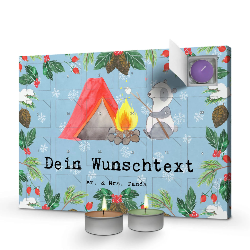 Personalisierter Duftkerzen Adventskalender Panda Campen Personalisierter Duftkerzen Adventskalender, Geschenk, Schenken, Sport, Sportart, Hobby, Danke, Dankeschön, Auszeichnung, Gewinn, Sportler, Campingplatz, Camping, Campen, Campen gehen, Zelten