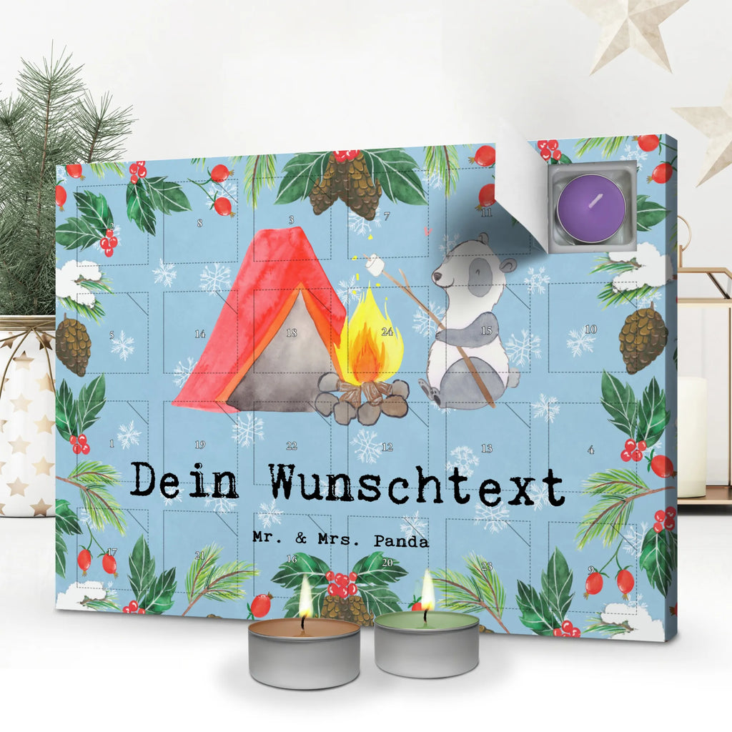 Personalisierter Duftkerzen Adventskalender Panda Campen Personalisierter Duftkerzen Adventskalender, Geschenk, Schenken, Sport, Sportart, Hobby, Danke, Dankeschön, Auszeichnung, Gewinn, Sportler, Campingplatz, Camping, Campen, Campen gehen, Zelten