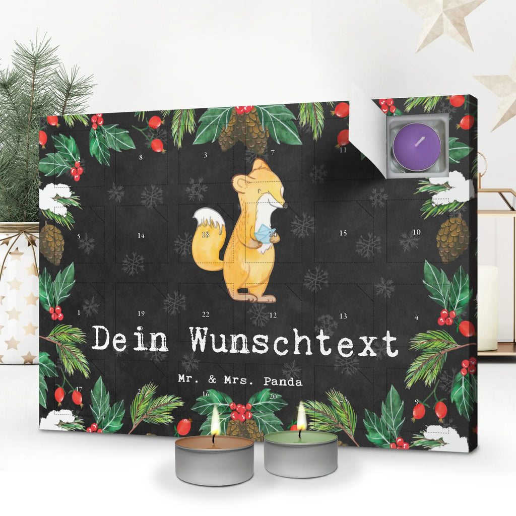 Personalisierter Duftkerzen Adventskalender Fuchs Origami Personalisierter Duftkerzen Adventskalender, Geschenk, Schenken, Sport, Sportart, Hobby, Danke, Dankeschön, Auszeichnung, Gewinn, Sportler, Japanische Faltkunst, Papier Falten, Origami, Basteln, DIY