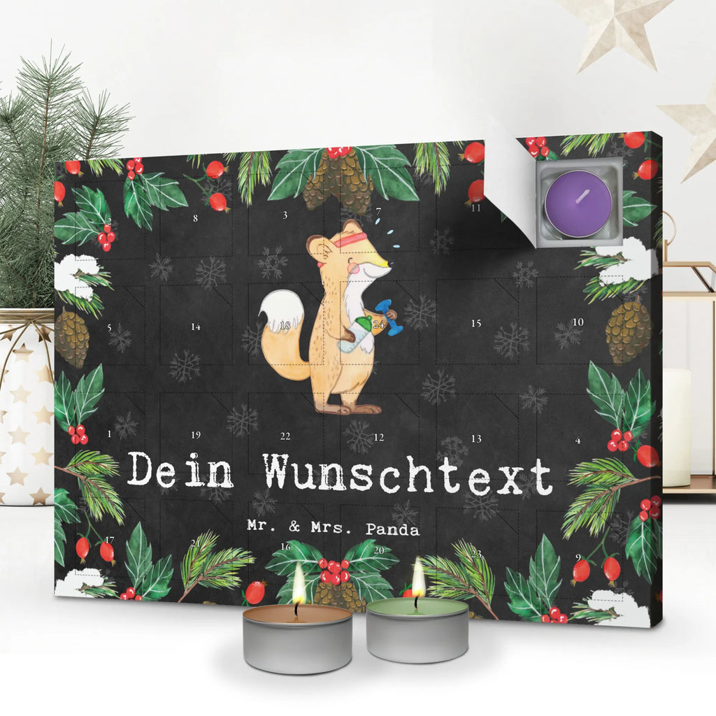 Personalisierter Duftkerzen Adventskalender Fuchs Fitness Personalisierter Duftkerzen Adventskalender, Geschenk, Schenken, Sport, Sportart, Hobby, Danke, Dankeschön, Auszeichnung, Gewinn, Sportler, Fitnessstudio, Kraftsport, Sport Treiben, Sportclub, Fitness