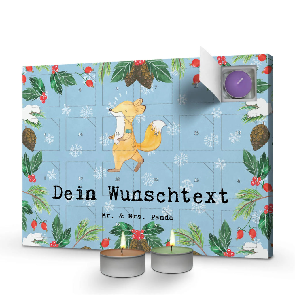 Personalisierter Duftkerzen Adventskalender Fuchs Joggen Personalisierter Duftkerzen Adventskalender, Geschenk, Schenken, Sport, Sportart, Hobby, Danke, Dankeschön, Auszeichnung, Gewinn, Sportler, Laufen, Laufsport, Joggen, Dauerlauf