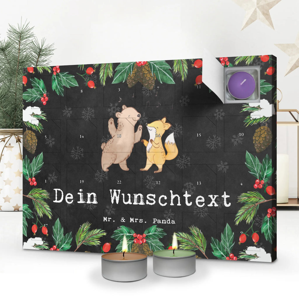 Personalisierter Duftkerzen Adventskalender Bär & Fuchs Disco Personalisierter Duftkerzen Adventskalender, Geschenk, Schenken, Sport, Sportart, Hobby, Danke, Dankeschön, Auszeichnung, Gewinn, Sportler, Clubs, Disco, Clubbing, Tanzen, Feiern