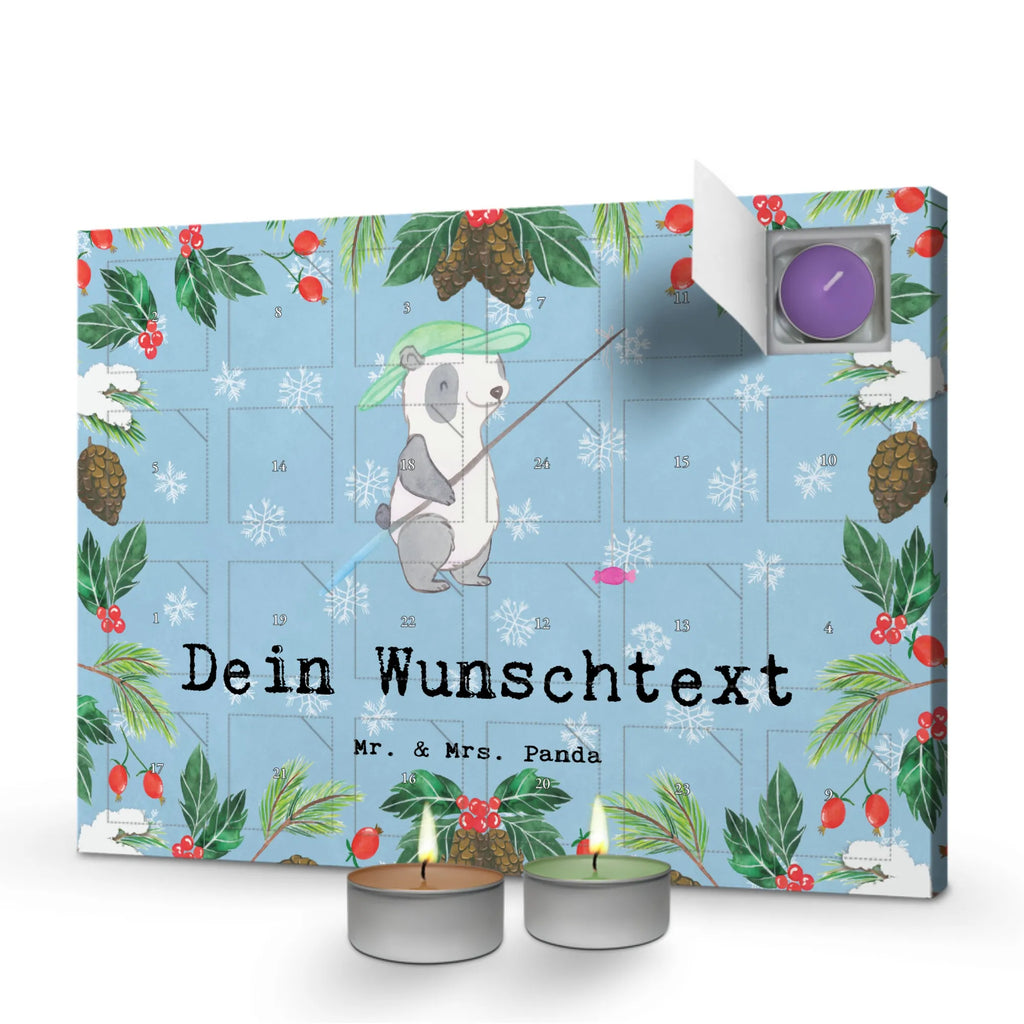Personalisierter Duftkerzen Adventskalender Panda Angeln Personalisierter Duftkerzen Adventskalender, Geschenk, Schenken, Sport, Sportart, Hobby, Danke, Dankeschön, Auszeichnung, Gewinn, Sportler, Angelsport, Angeln gehen, Hobbyangler, Angler, Angeln, Angelverein