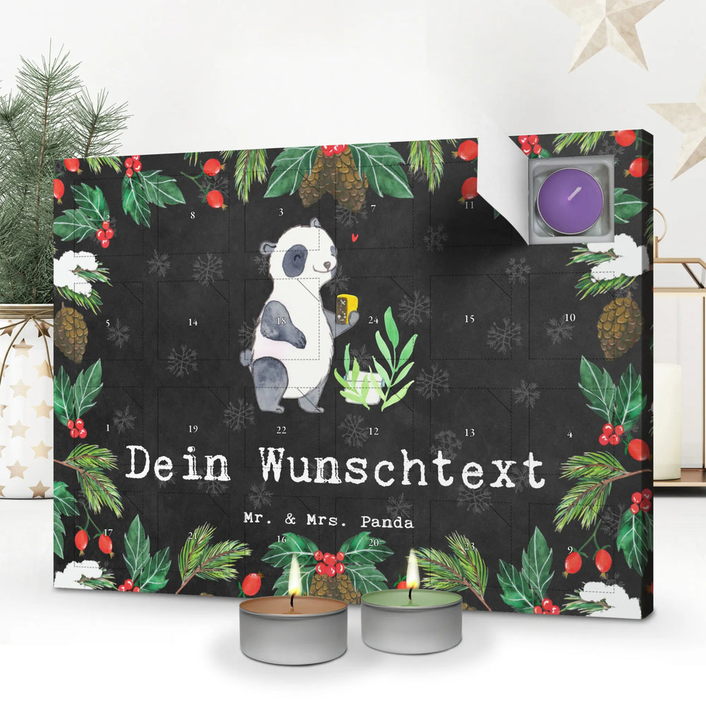  Panda Geocaching Personalisierter Duftkerzen Adventskalender, Geschenk, Schenken, Sport, Sportart, Hobby, Danke, Dankeschön, Auszeichnung, Gewinn, Sportler, Geocaching, Schatzsuchen, Opencaching, GPS Schnitzeljagd