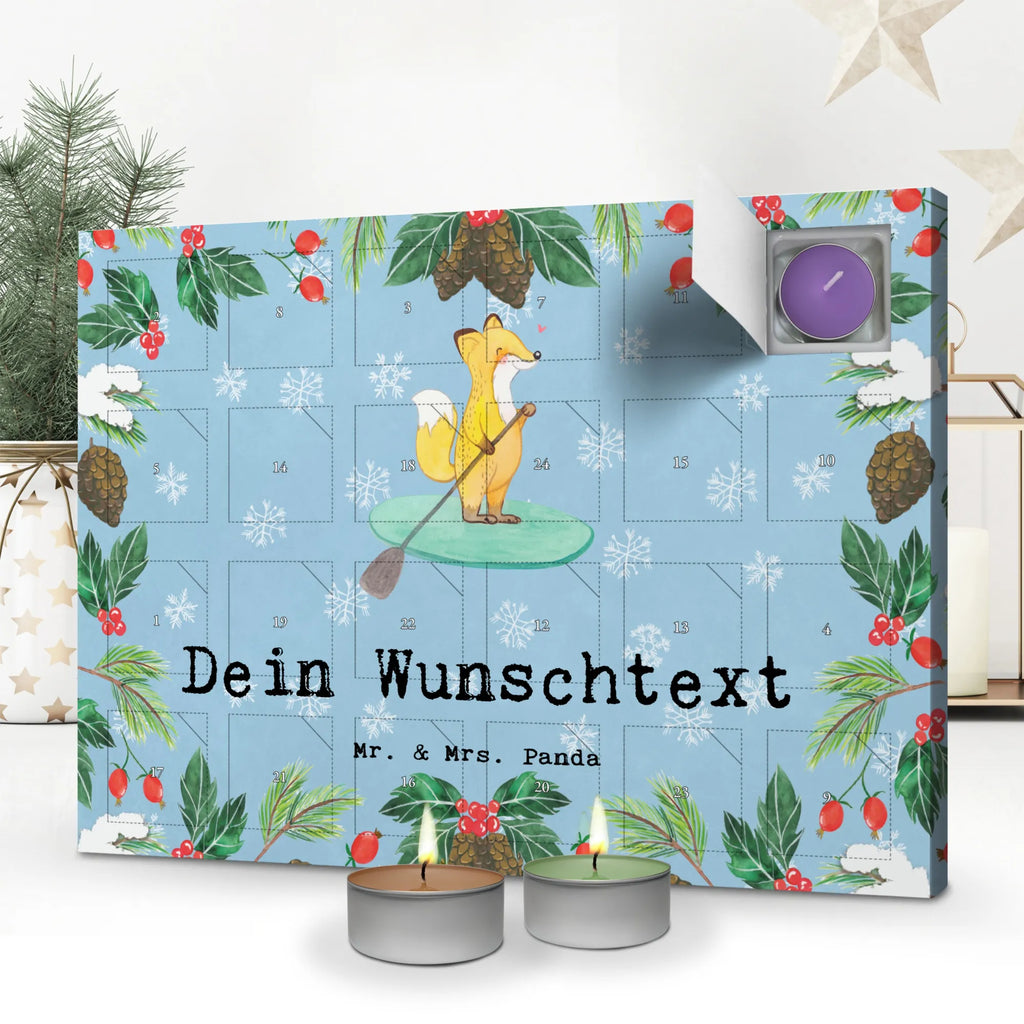 Personalisierter Duftkerzen Adventskalender Fuchs Stand Up Paddling Personalisierter Duftkerzen Adventskalender, Geschenk, Schenken, Sport, Sportart, Hobby, Danke, Dankeschön, Auszeichnung, Gewinn, Sportler, Paddle Boarding, Subben, Stand Up Paddle, Stand Up Paddling, SUB