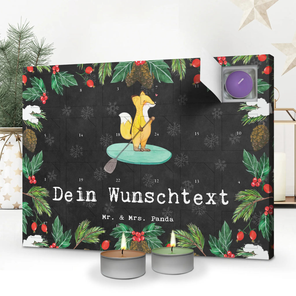 Personalisierter Duftkerzen Adventskalender Fuchs Stand Up Paddling Personalisierter Duftkerzen Adventskalender, Geschenk, Schenken, Sport, Sportart, Hobby, Danke, Dankeschön, Auszeichnung, Gewinn, Sportler, Paddle Boarding, Subben, Stand Up Paddle, Stand Up Paddling, SUB