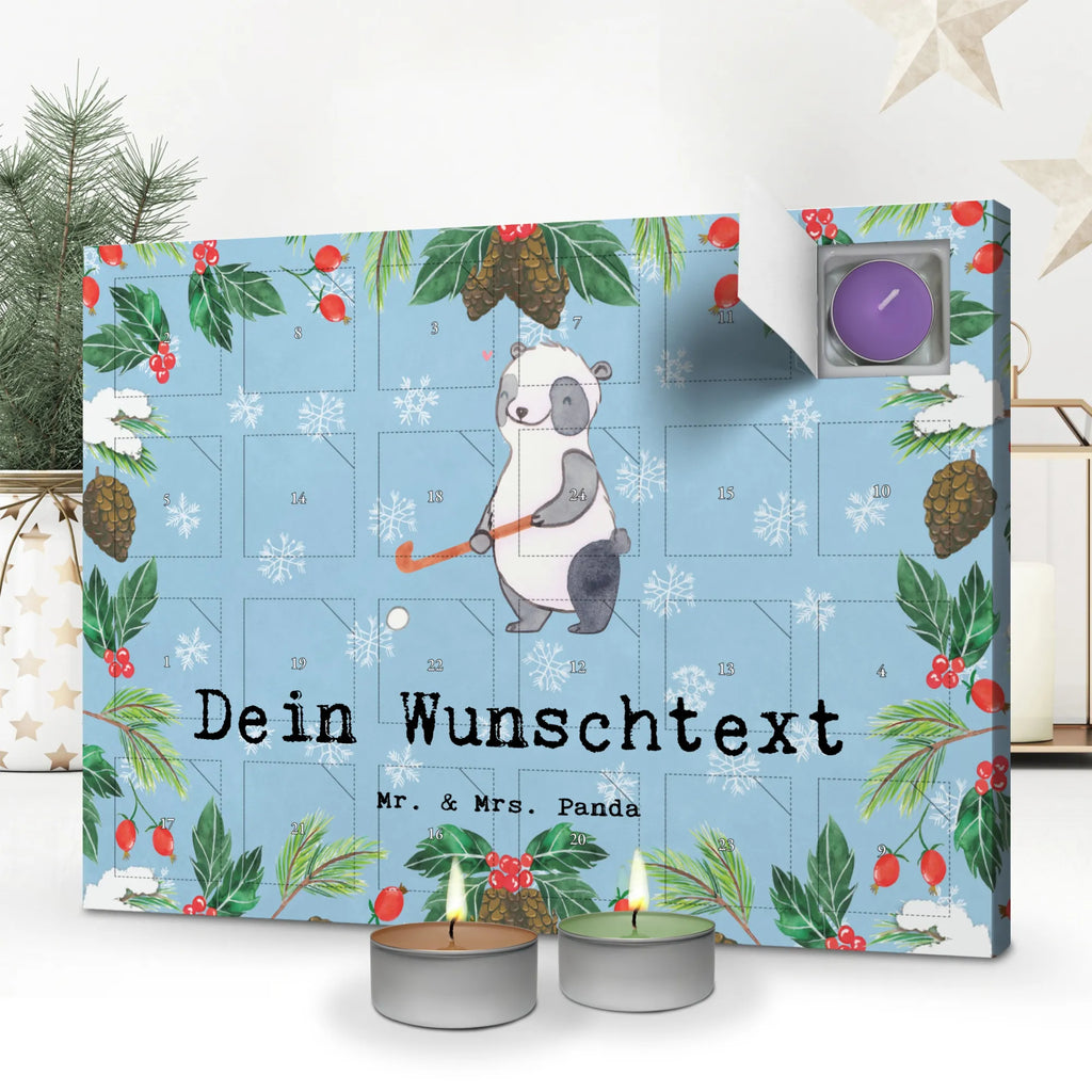 Personalisierter Duftkerzen Adventskalender Panda Hockey spielen Personalisierter Duftkerzen Adventskalender, Geschenk, Schenken, Sport, Sportart, Hobby, Danke, Dankeschön, Auszeichnung, Gewinn, Sportler, Hockeyschläger, Hockey spielen, Hockey Verein, Feldhockey