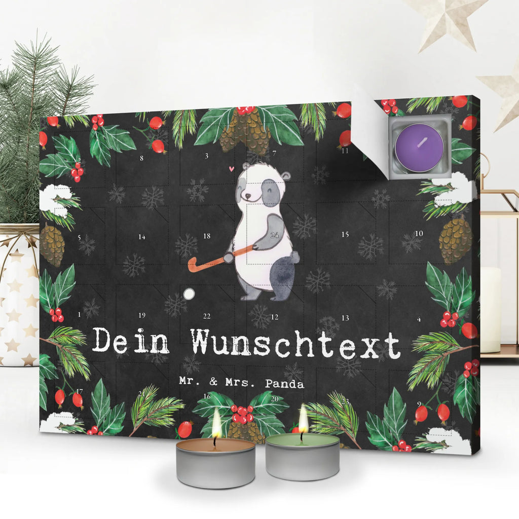 Personalisierter Duftkerzen Adventskalender Panda Hockey spielen Personalisierter Duftkerzen Adventskalender, Geschenk, Schenken, Sport, Sportart, Hobby, Danke, Dankeschön, Auszeichnung, Gewinn, Sportler, Hockeyschläger, Hockey spielen, Hockey Verein, Feldhockey