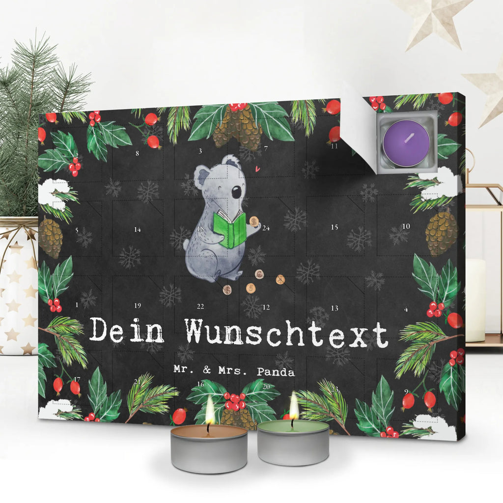  Koala Zbieranie monet Personalisierter Duftkerzen Adventskalender, Geschenk, Schenken, Sport, Sportart, Hobby, Danke, Dankeschön, Auszeichnung, Gewinn, Sportler, Münzen Sammeln, Numismatik, Münzen aus Aller Welt