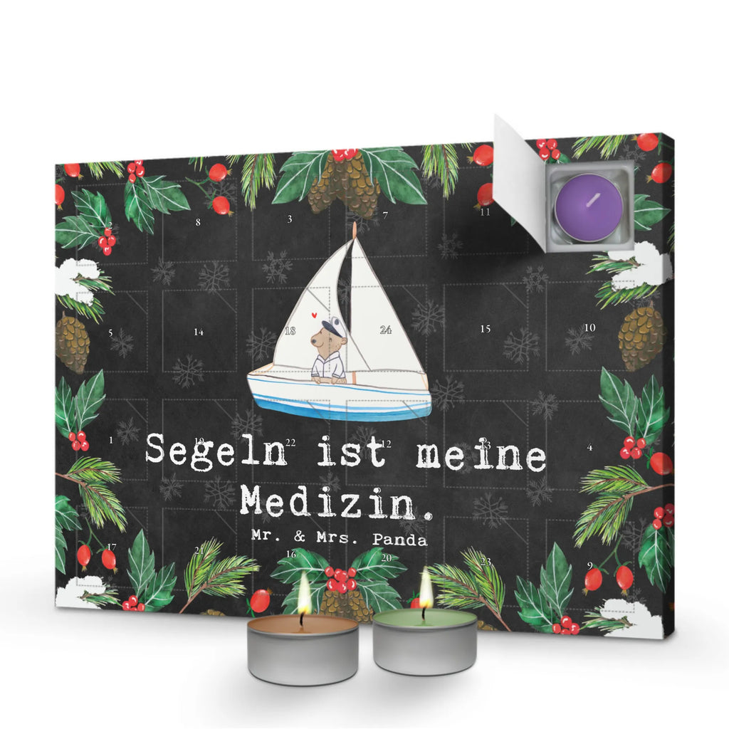 Scented candle advent calendar bear Sail Gift, sport, hobby, giving, thank you, award, profit, athlete, sailing school, yacht club, sailing boat, sailing, sailing trip