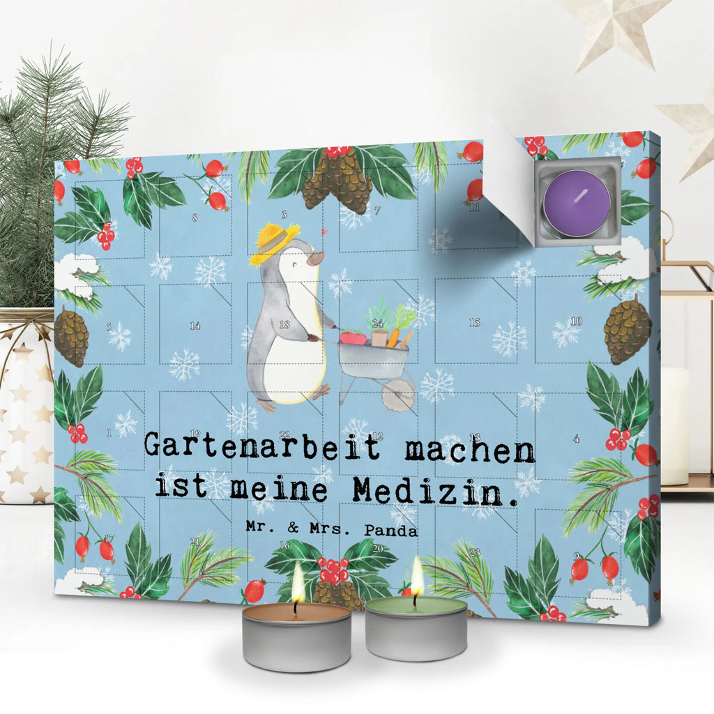 Scented candle advent calendar penguin gardening Gift, sport, hobby, giving, thank you, award, profit, athlete, garden maintenance, urban gardening, gardening, Gardening
