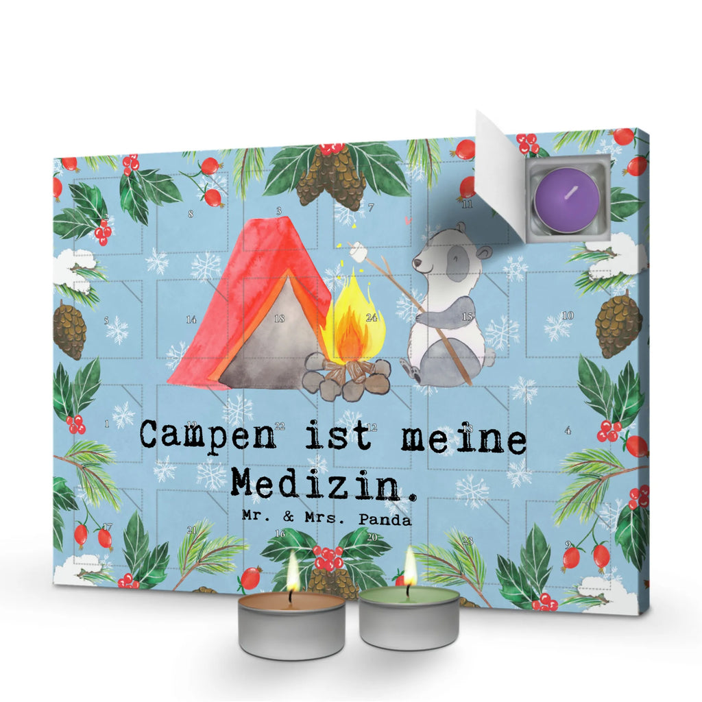Scented candle advent calendar panda Camp Gift, sport, hobby, giving, thank you, award, profit, athlete, camping, Camping, going camping, campsite