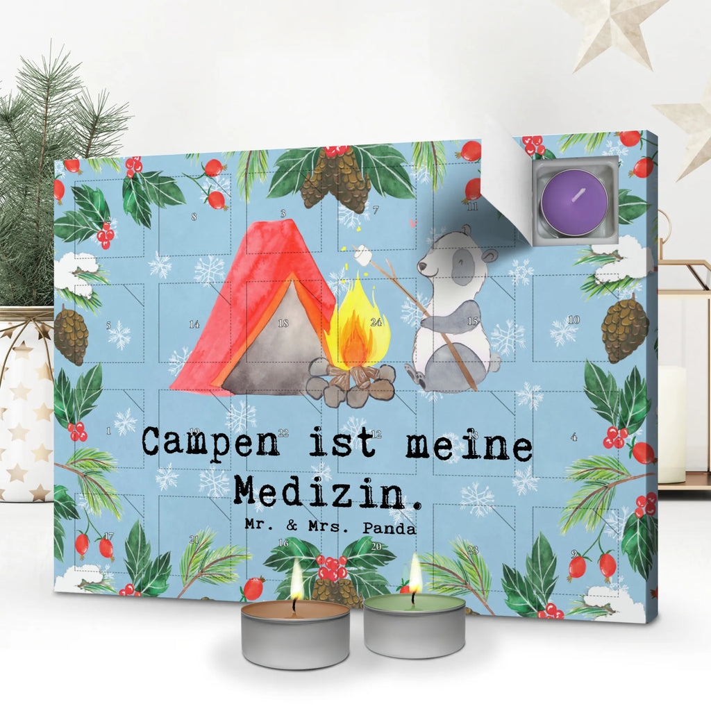 Scented candle advent calendar panda Camp Gift, sport, hobby, giving, thank you, award, profit, athlete, camping, Camping, going camping, campsite