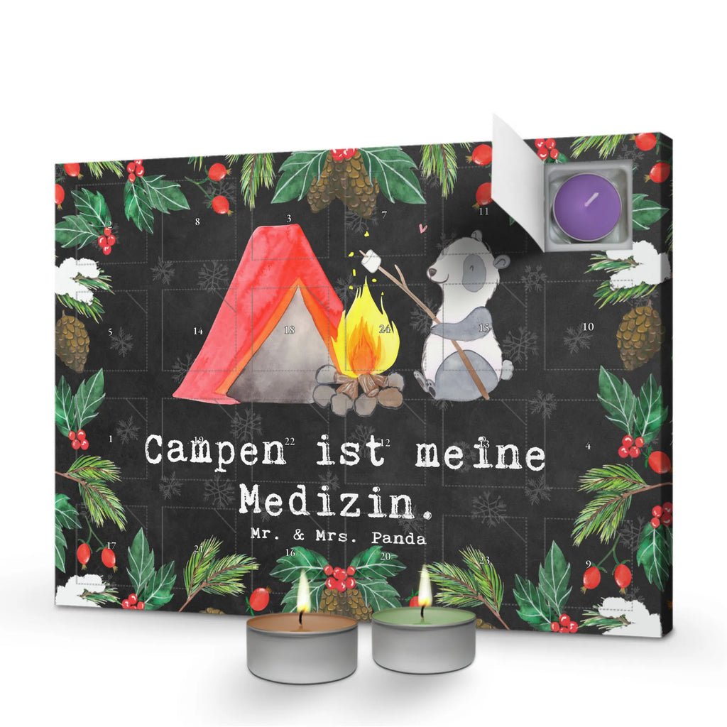 Scented candle advent calendar panda Camp Gift, sport, hobby, giving, thank you, award, profit, athlete, camping, Camping, going camping, campsite