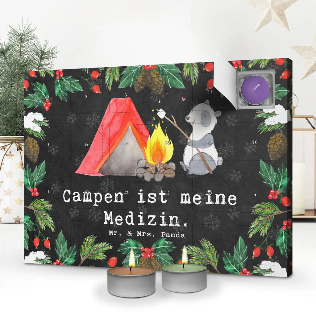 Scented candle advent calendar panda Camp Gift, sport, hobby, giving, thank you, award, profit, athlete, camping, Camping, going camping, campsite