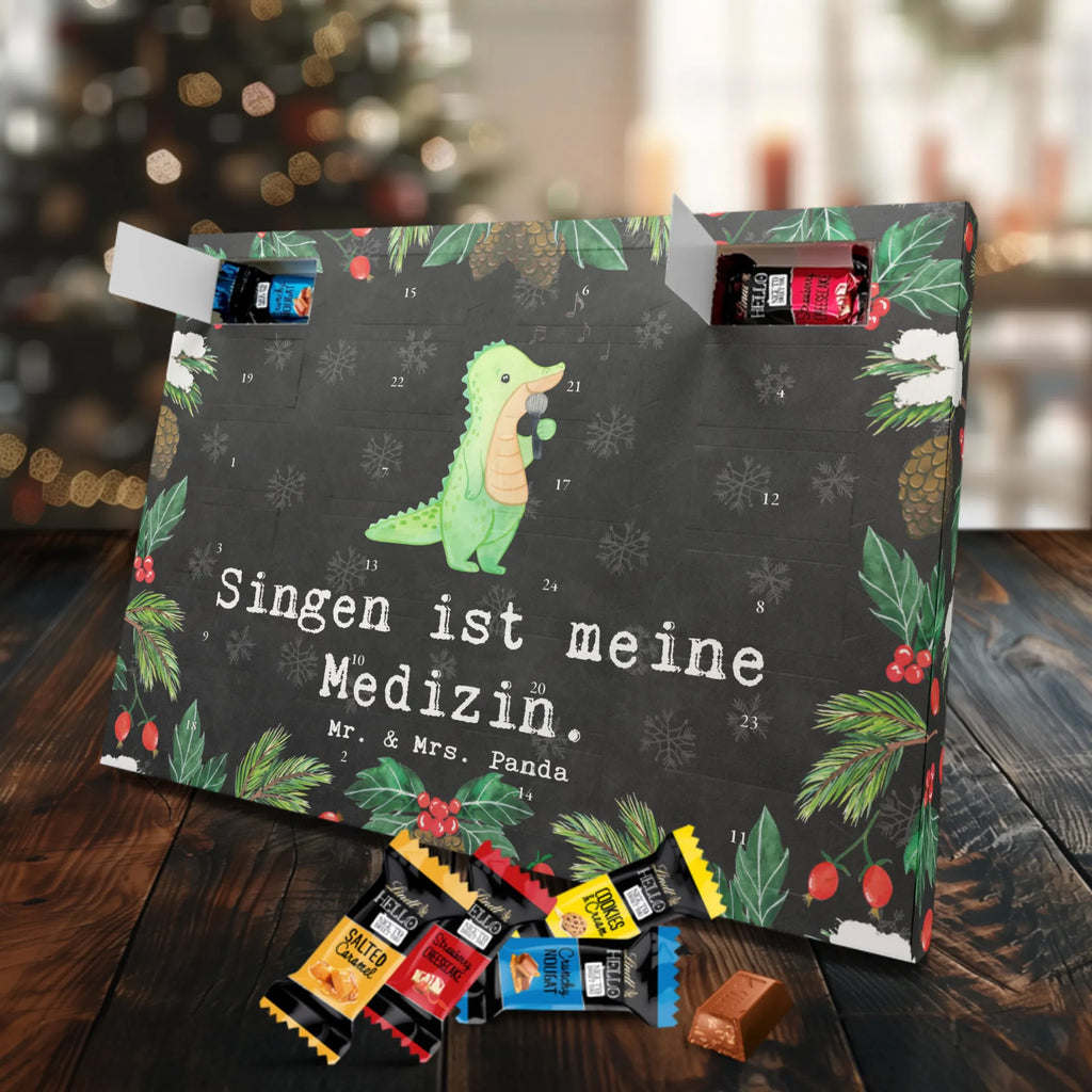Chocolate advent calendar crocodile To sing giving, Gift, thank you, award, profit, athlete, live performance, hobby singers, Singing, vocals