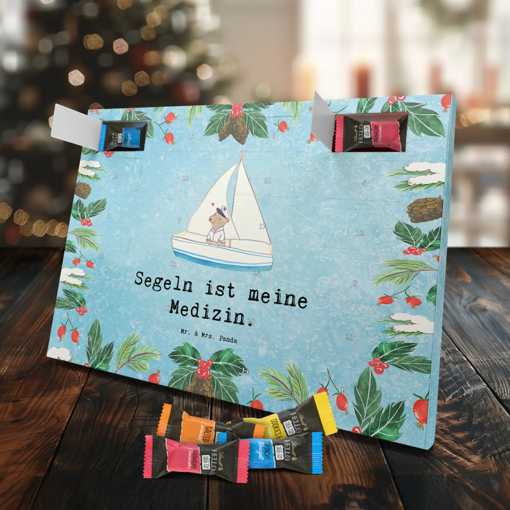 Chocolate advent calendar bear Sail giving, Gift, thank you, award, profit, athlete, yacht club, sailing school, sailing, sailing boat, sailing trip