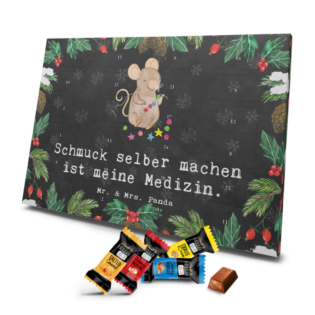 Chocolate advent calendar Mouse make jewelry yourself giving, Gift, thank you, award, profit, athlete, make jewelry, Make jewelry yourself