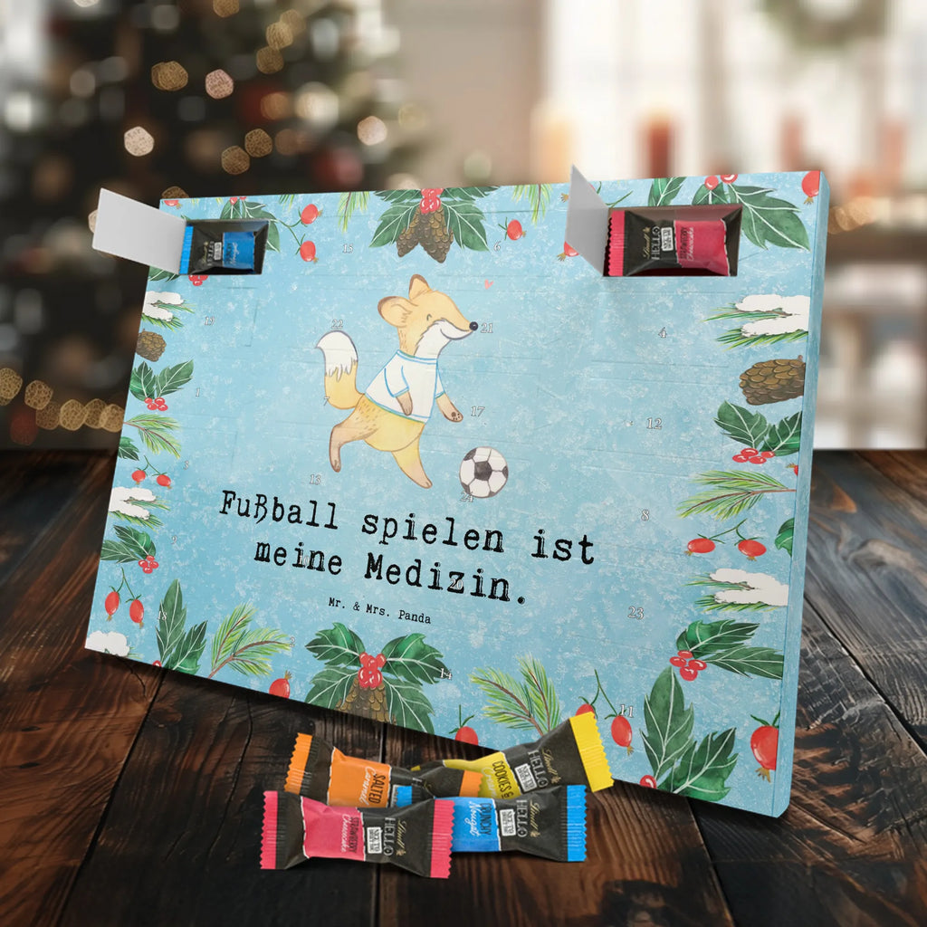 Chocolate advent calendar Fox play soccer giving, Gift, thank you, award, profit, athlete, soccer team, Playing soccer, soccer training, football, point games, soccer club, soccer tournament