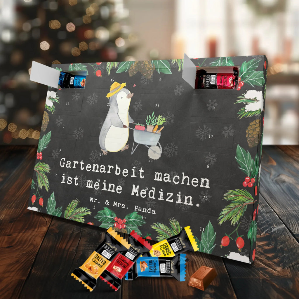 Chocolate advent calendar penguin gardening giving, Gift, thank you, award, profit, athlete, garden maintenance, Gardening