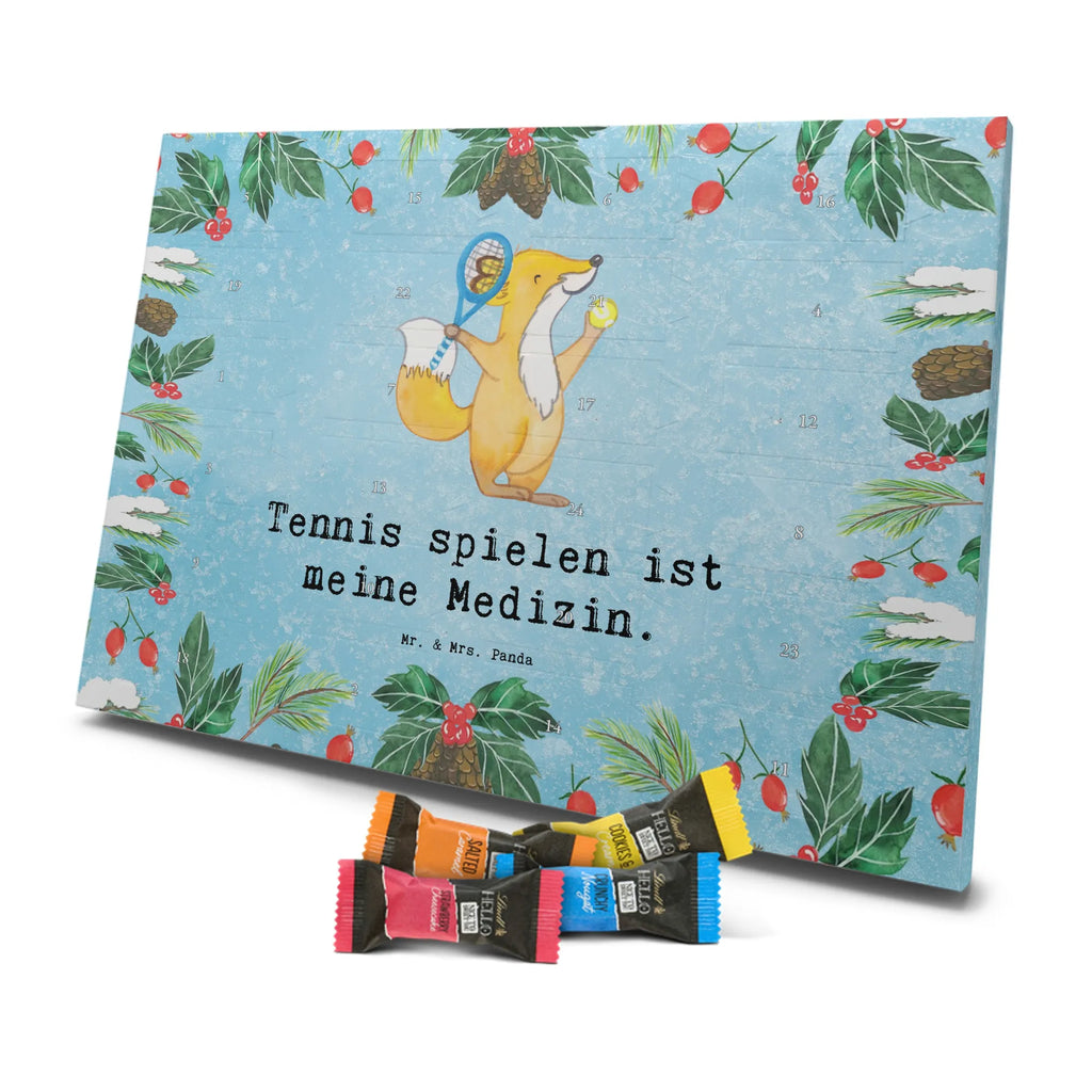 Chocolate advent calendar Fox play tennis giving, Gift, thank you, award, profit, athlete, ball sport, tennis club, Playing tennis, tennis tournament