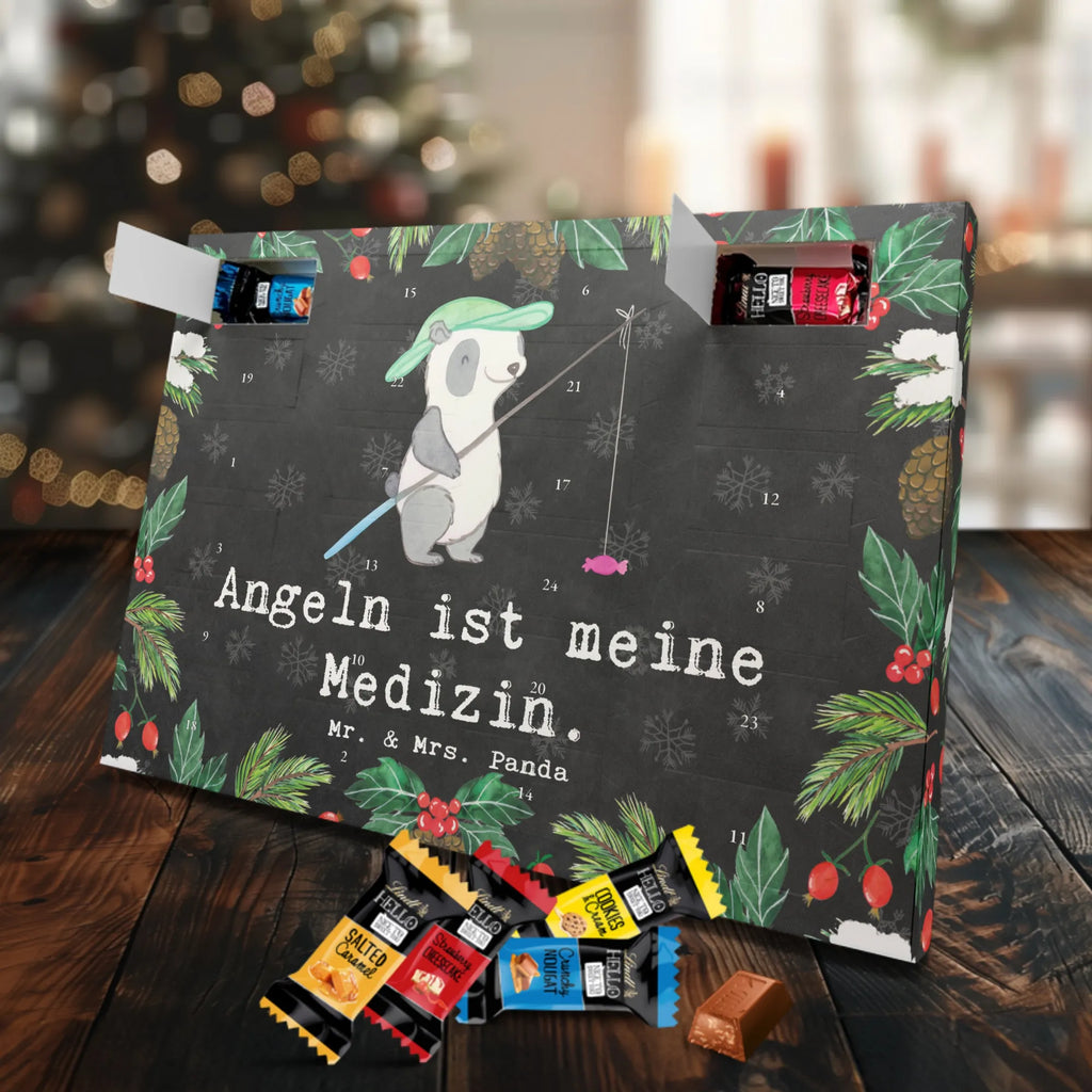 Chocolate advent calendar panda fishing giving, Gift, thank you, award, profit, athlete, go fishing, fishing club, hobby angler, fishing, fishing sport