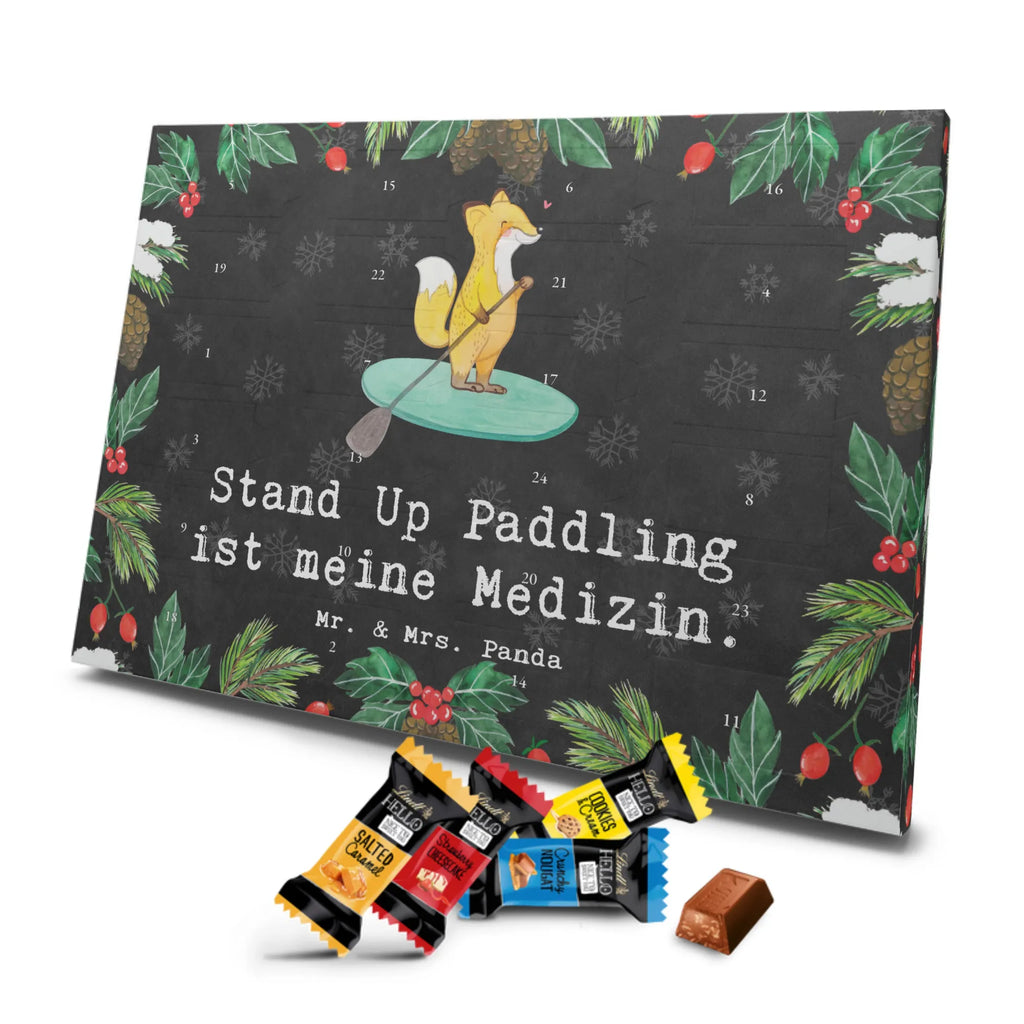 Chocolate advent calendar Fox Stand up paddling giving, Gift, thank you, award, profit, athlete