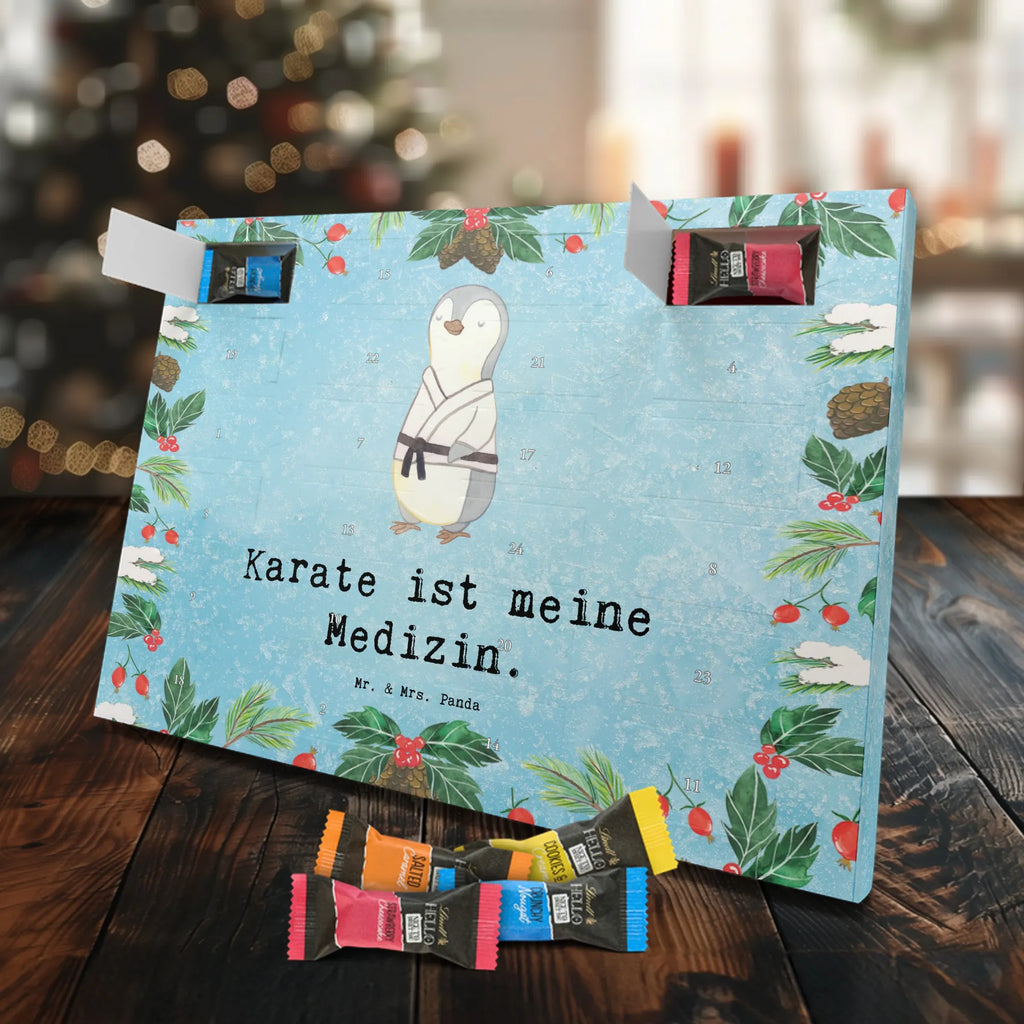 Chocolate advent calendar penguin karate giving, Gift, thank you, award, profit, athlete, self defense, karate club, martial arts