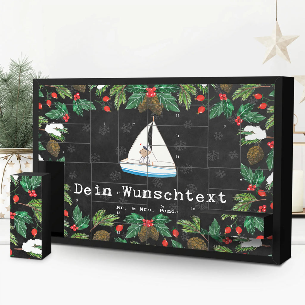  bear Sail Adventskalender Zum Selbst Befüllen, Befüllbarer Adventskalender, Geschenk, Schenken, Sport, Sportart, Hobby, Danke, Dankeschön, Auszeichnung, Gewinn, Sportler, Segelboot, Segeltörn, Yachtclub, Segelschule, Segeln