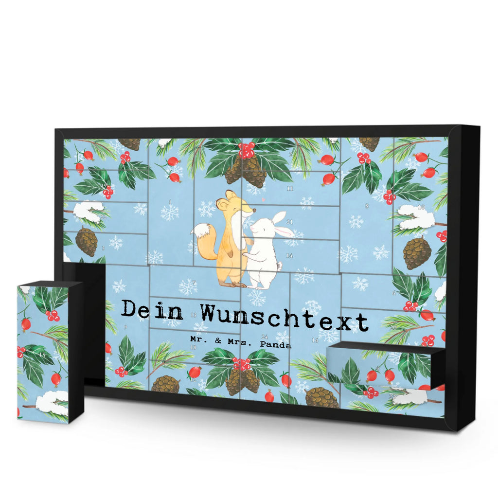 Personalisierter Befüllbarer Adventskalender Fuchs Hase Freunde treffen Befüllbarer Adventskalender, Adventskalender Zum Selbst Befüllen, Geschenk, Schenken, Sport, Sportart, Hobby, Danke, Dankeschön, Auszeichnung, Gewinn, Sportler, Freunde Treffen