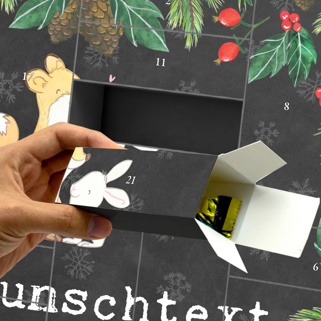 Personalisierter Befüllbarer Adventskalender Fuchs Hase Freunde treffen Befüllbarer Adventskalender, Adventskalender Zum Selbst Befüllen, Geschenk, Schenken, Sport, Sportart, Hobby, Danke, Dankeschön, Auszeichnung, Gewinn, Sportler, Freunde Treffen