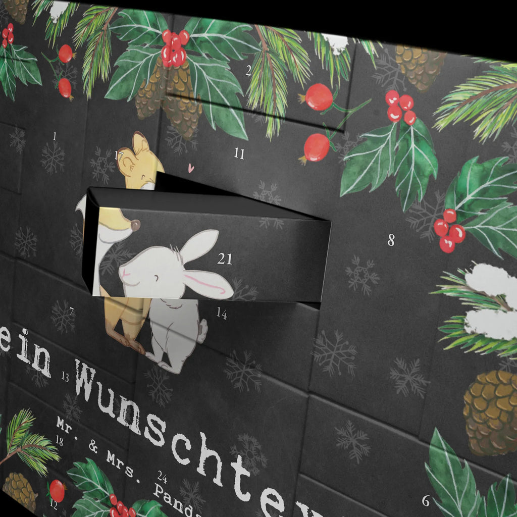 Personalisierter Befüllbarer Adventskalender Fuchs Hase Freunde treffen Befüllbarer Adventskalender, Adventskalender Zum Selbst Befüllen, Geschenk, Schenken, Sport, Sportart, Hobby, Danke, Dankeschön, Auszeichnung, Gewinn, Sportler, Freunde Treffen