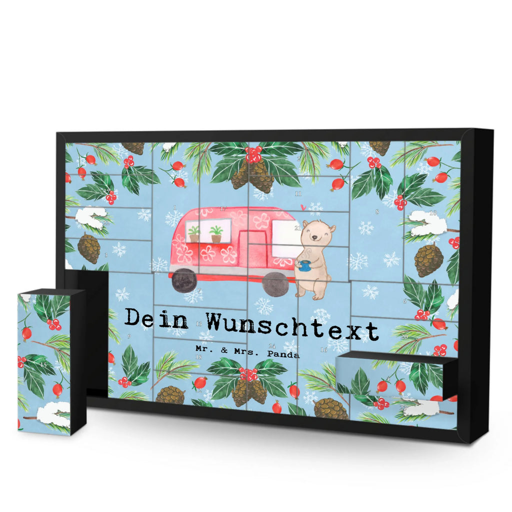 Personalisierter Befüllbarer Adventskalender Bär Camper Adventskalender Zum Selbst Befüllen, Befüllbarer Adventskalender, Geschenk, Schenken, Sport, Sportart, Hobby, Danke, Dankeschön, Auszeichnung, Gewinn, Sportler, Wohnmobil, Campen, Roadtrip, Campingplatz, Urlaub, Camper, Zelten