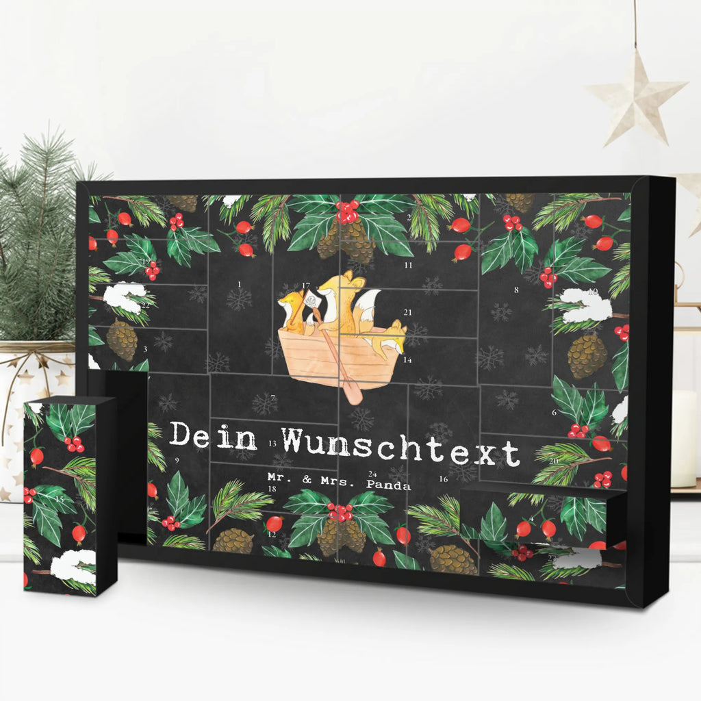 Personalisierter Befüllbarer Adventskalender Fuchs Kanufahren Adventskalender Zum Selbst Befüllen, Befüllbarer Adventskalender, Geschenk, Schenken, Sport, Sportart, Hobby, Danke, Dankeschön, Auszeichnung, Gewinn, Sportler, Kanu fahren, Kanutour, Kanuverleih, Kanu Schule, Paddeltour