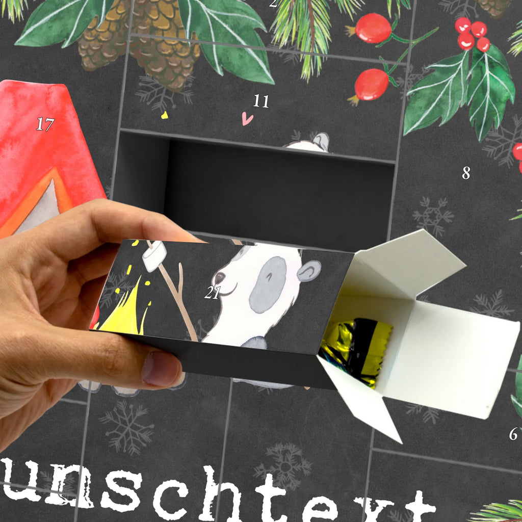 Personalisierter Befüllbarer Adventskalender Panda Campen Befüllbarer Adventskalender, Adventskalender Zum Selbst Befüllen, Geschenk, Schenken, Sport, Sportart, Hobby, Danke, Dankeschön, Auszeichnung, Gewinn, Sportler, Campingplatz, Zelten, Campen, Camping, Campen gehen