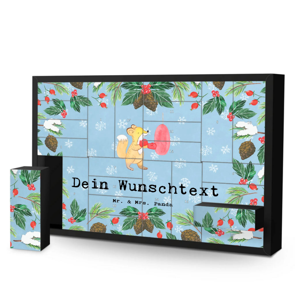 Personalisierter Befüllbarer Adventskalender Fuchs Boxen Befüllbarer Adventskalender, Adventskalender Zum Selbst Befüllen, Geschenk, Schenken, Sport, Sportart, Hobby, Danke, Dankeschön, Auszeichnung, Gewinn, Sportler, Boxtraining, Boxen, Boxkampf
