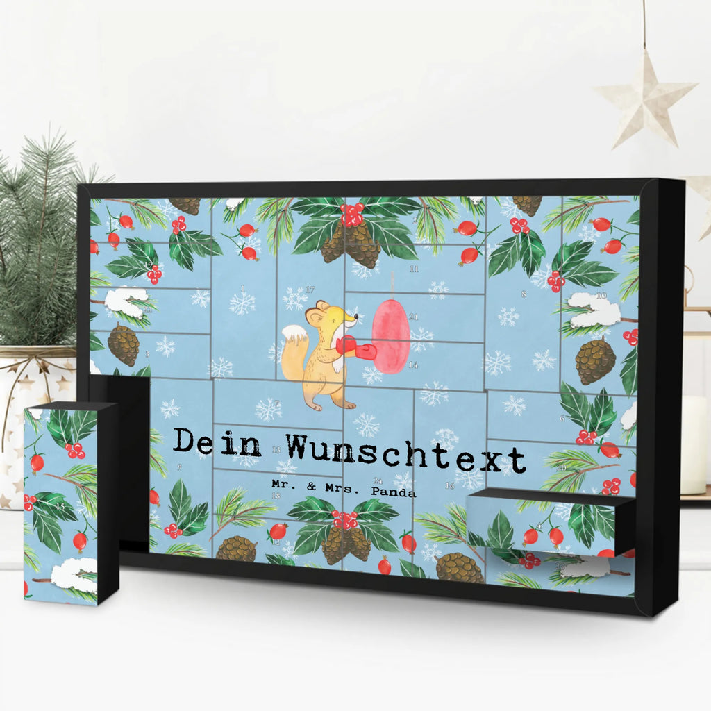 Personalisierter Befüllbarer Adventskalender Fuchs Boxen Befüllbarer Adventskalender, Adventskalender Zum Selbst Befüllen, Geschenk, Schenken, Sport, Sportart, Hobby, Danke, Dankeschön, Auszeichnung, Gewinn, Sportler, Boxtraining, Boxen, Boxkampf