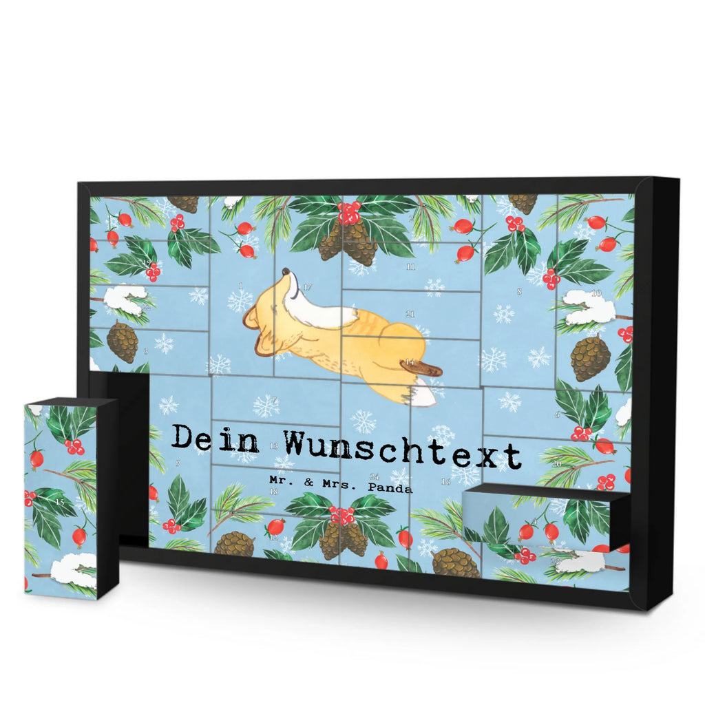 Personalisierter Befüllbarer Adventskalender Fuchs Crunches Befüllbarer Adventskalender, Adventskalender Zum Selbst Befüllen, Geschenk, Schenken, Sport, Sportart, Hobby, Danke, Dankeschön, Auszeichnung, Gewinn, Sportler, Crunches, Fitness, Fitnessstudio, Bauchpressen