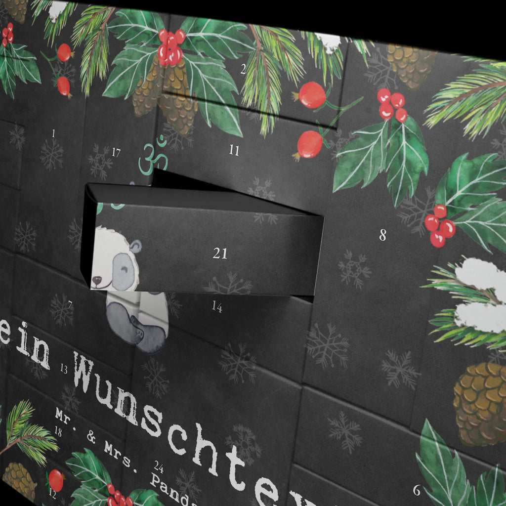 Personalisierter Befüllbarer Adventskalender Panda Meditieren Befüllbarer Adventskalender, Adventskalender Zum Selbst Befüllen, Geschenk, Schenken, Sport, Sportart, Hobby, Danke, Dankeschön, Auszeichnung, Gewinn, Sportler, Meditationskurs, Meditation, Meditieren
