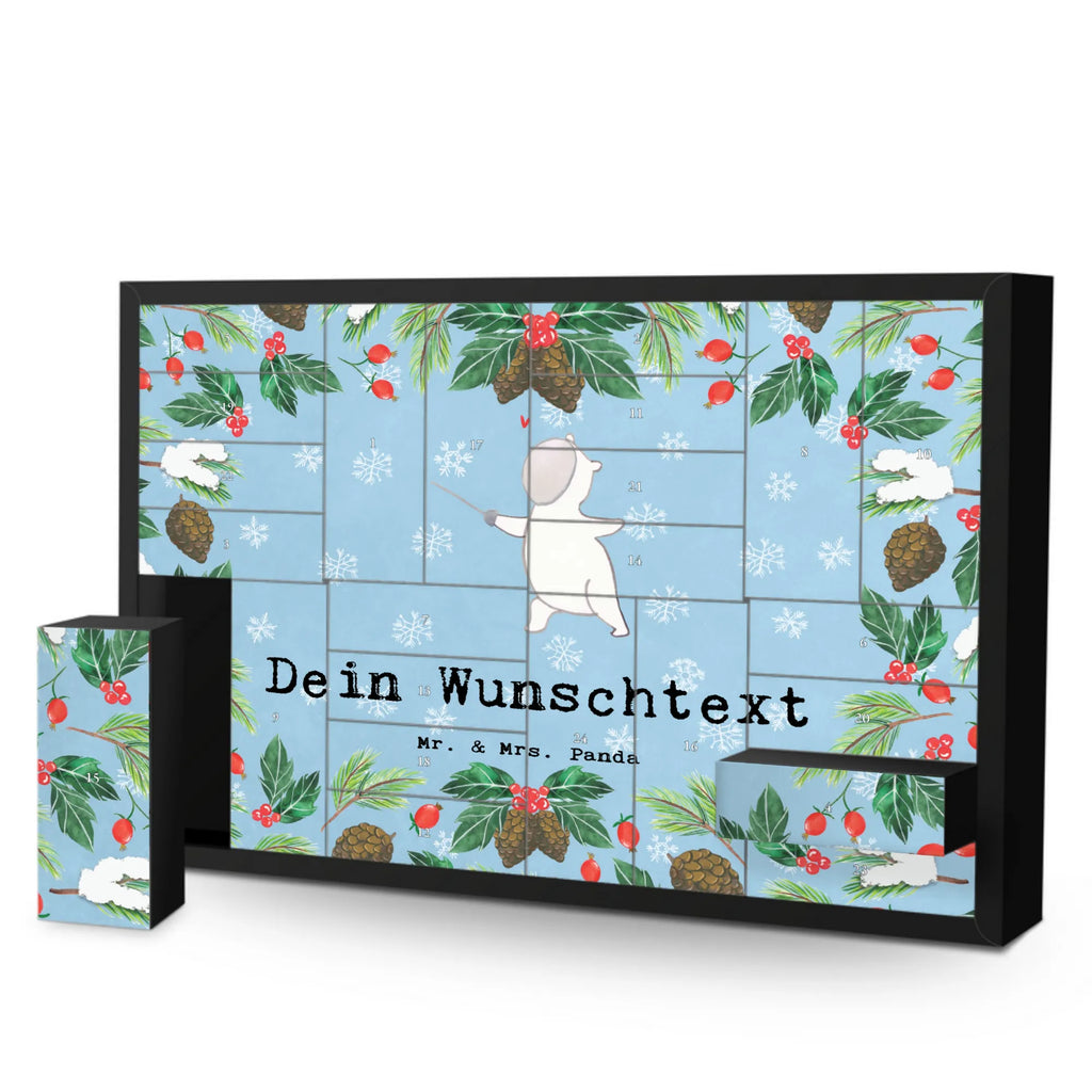 Personalisierter Befüllbarer Adventskalender Panda Fechten Befüllbarer Adventskalender, Adventskalender Zum Selbst Befüllen, Geschenk, Schenken, Sport, Sportart, Hobby, Danke, Dankeschön, Auszeichnung, Gewinn, Sportler, Fechter Bund, Fechten, Fecht Verein, Fecht Club