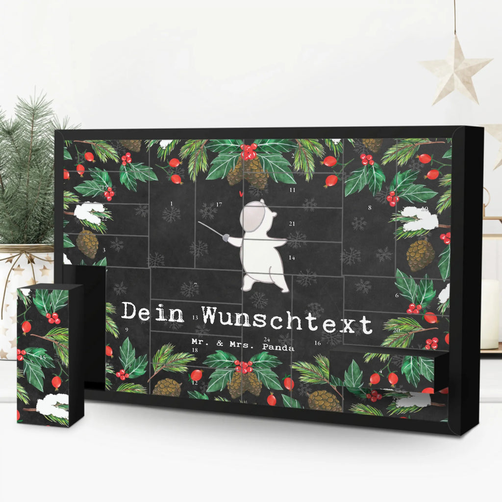 Personalisierter Befüllbarer Adventskalender Panda Fechten Befüllbarer Adventskalender, Adventskalender Zum Selbst Befüllen, Geschenk, Schenken, Sport, Sportart, Hobby, Danke, Dankeschön, Auszeichnung, Gewinn, Sportler, Fechter Bund, Fechten, Fecht Verein, Fecht Club