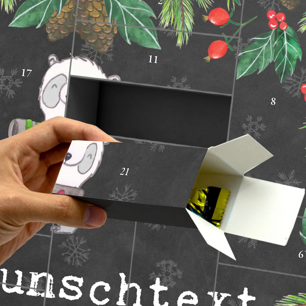 Personalisierter Befüllbarer Adventskalender Panda LaserTag Adventskalender Zum Selbst Befüllen, Befüllbarer Adventskalender, Geschenk, Schenken, Sport, Sportart, Hobby, Danke, Dankeschön, Auszeichnung, Gewinn, Sportler, Lasertag, Lasergame Zentrum