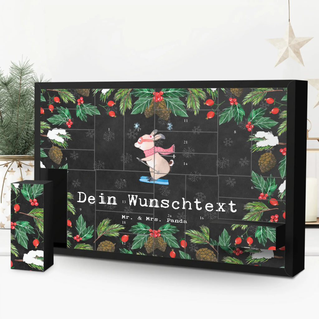  królik jazda na nartach Adventskalender Zum Selbst Befüllen, Befüllbarer Adventskalender, Geschenk, Schenken, Sport, Sportart, Hobby, Danke, Dankeschön, Auszeichnung, Gewinn, Sportler, Skirennen, Skisport, Skifahren, Skiwettbewerb, Ski fahren