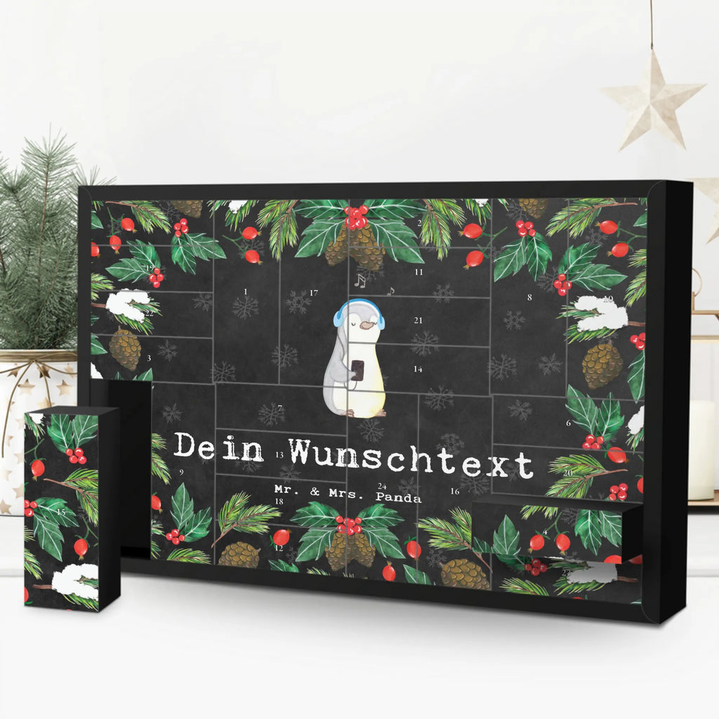  pingwin słuchać muzyki Befüllbarer Adventskalender, Adventskalender Zum Selbst Befüllen, Geschenk, Schenken, Sport, Sportart, Hobby, Danke, Dankeschön, Auszeichnung, Gewinn, Sportler, Lieblingssong, Musik hören
